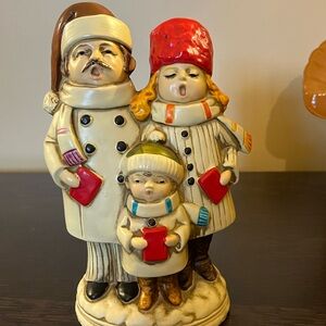 Vintage Christmas Ceramic Singing Carolers Family Japan Retro